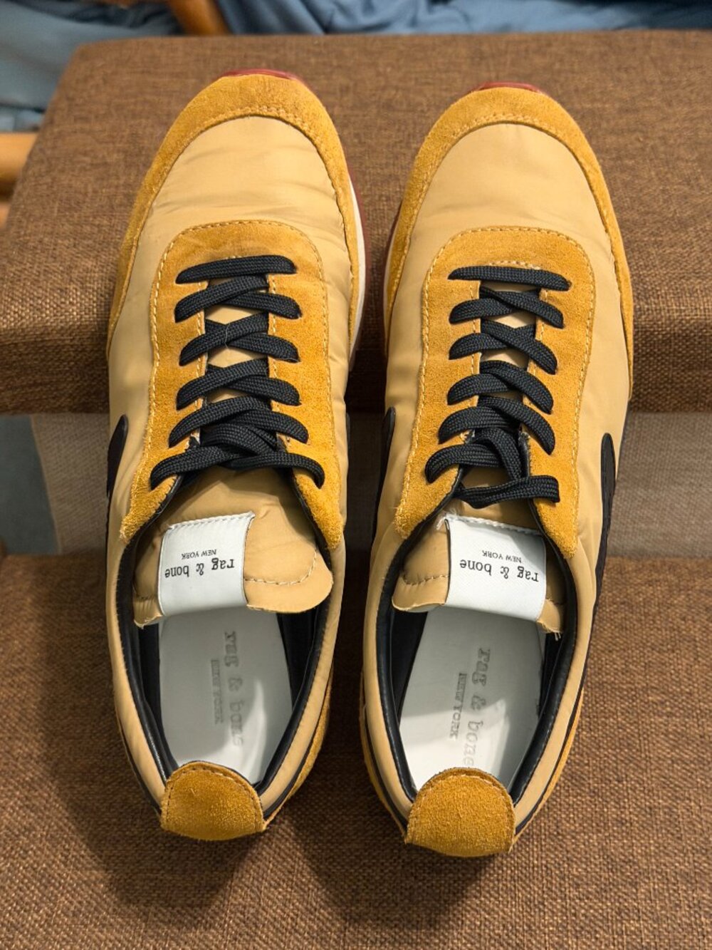 Rag & Bone Retro Runner Sneakers in Mustard - Women's Size 8 - Picture 11 of 13